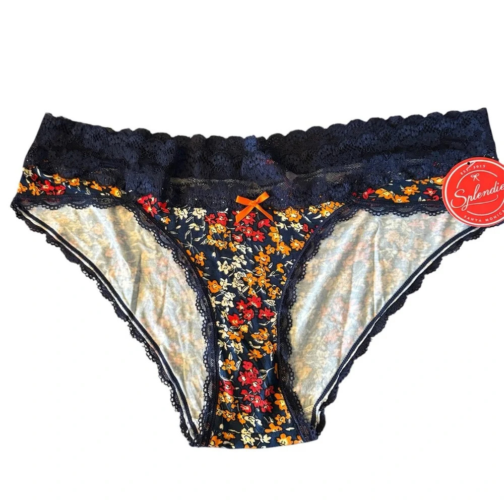 Splendid Black and Floral Women's Panties Set - Picture 3 of 7